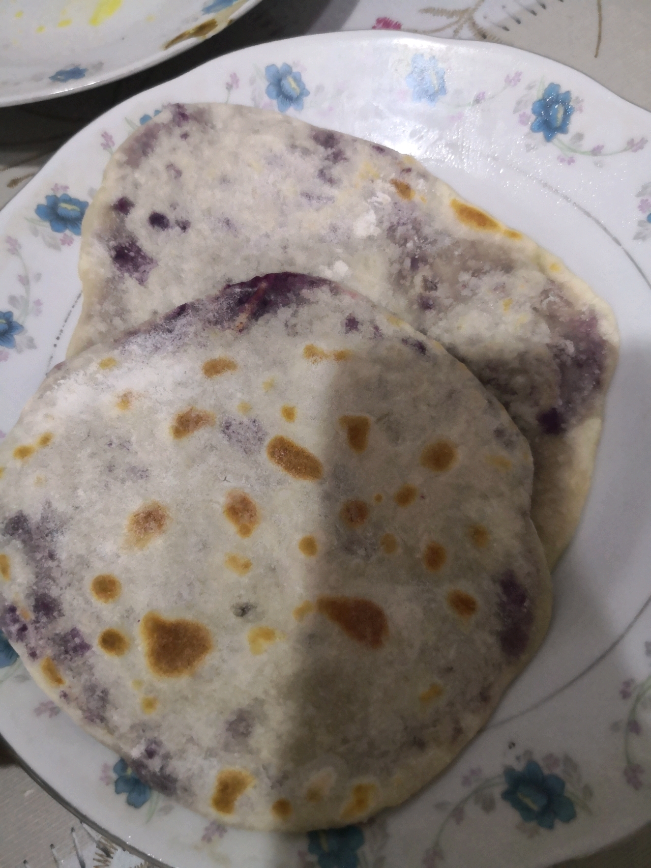 水烫面紫薯饼