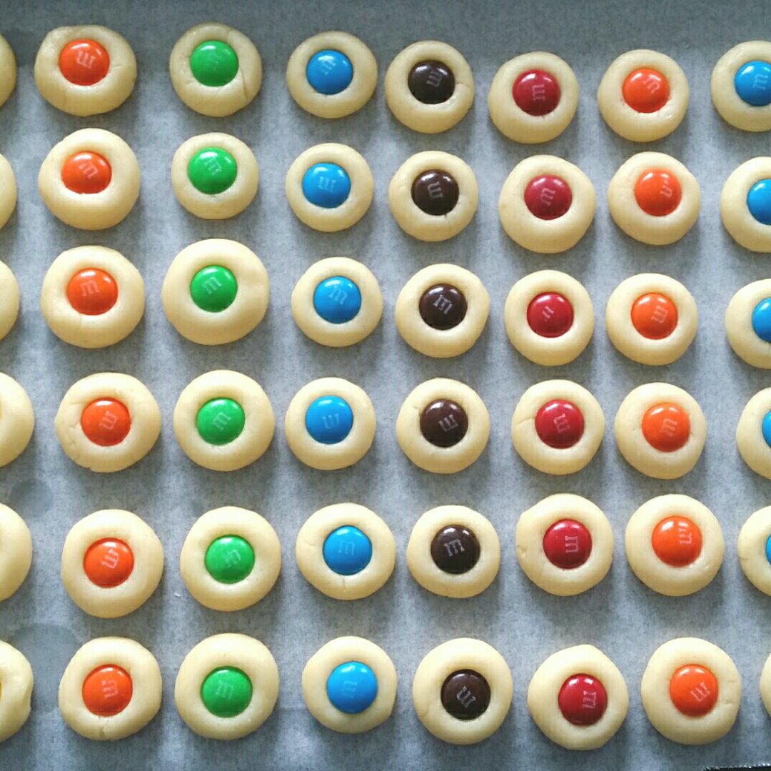 椰子味迷你MM豆曲奇小饼