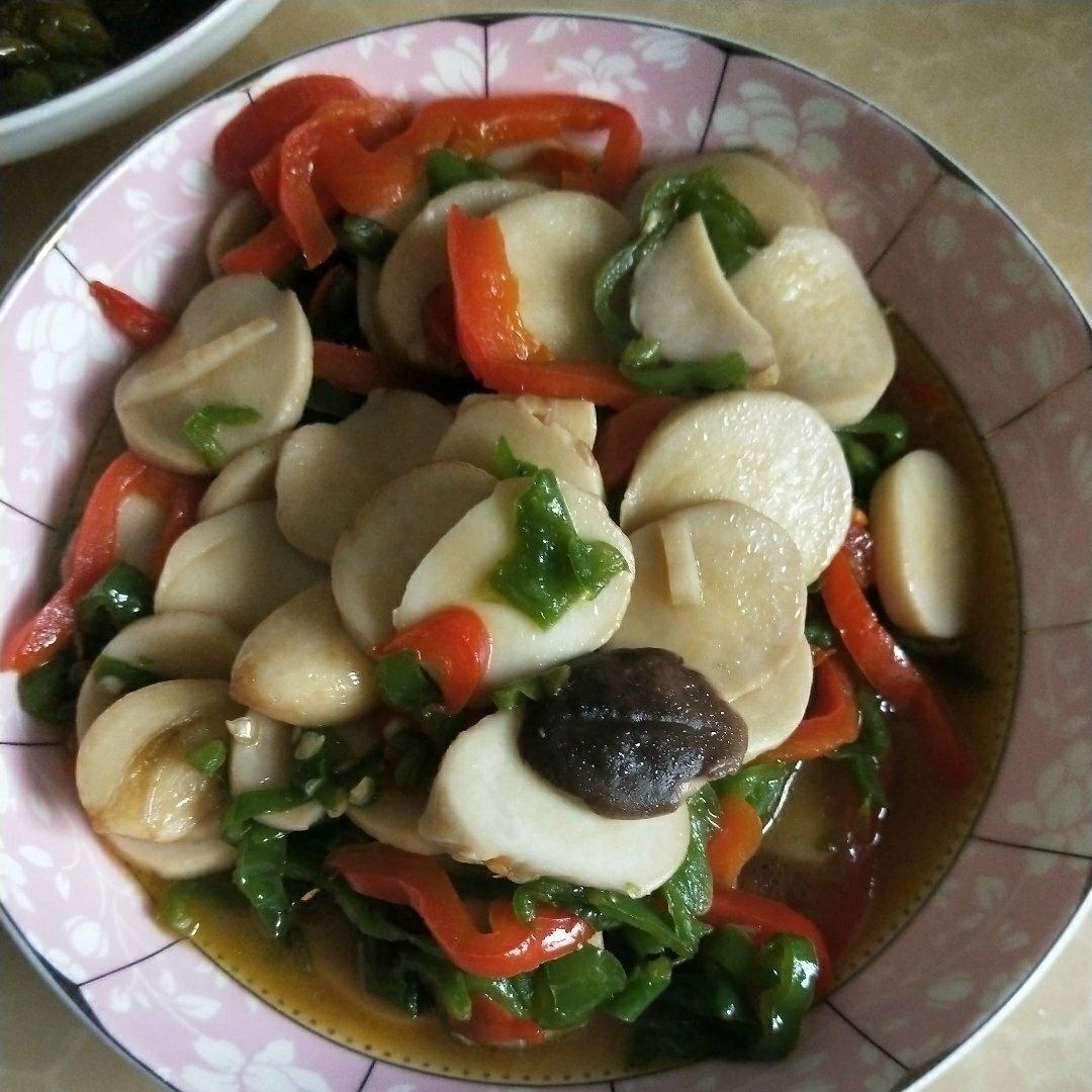 青椒素炒杏鲍菇