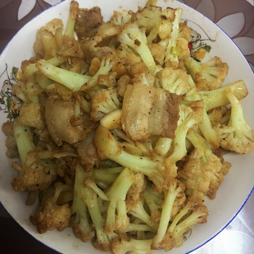 老丁的私房菜-干锅花菜