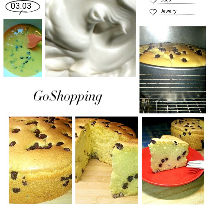 8寸蜜豆戚风蛋糕