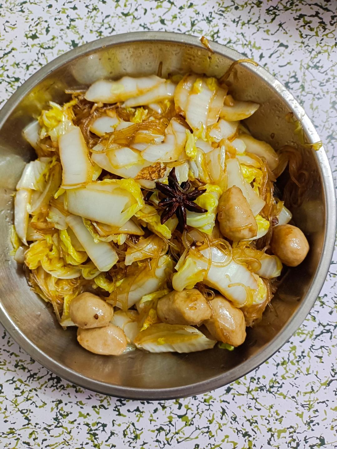 大白菜炒粉丝