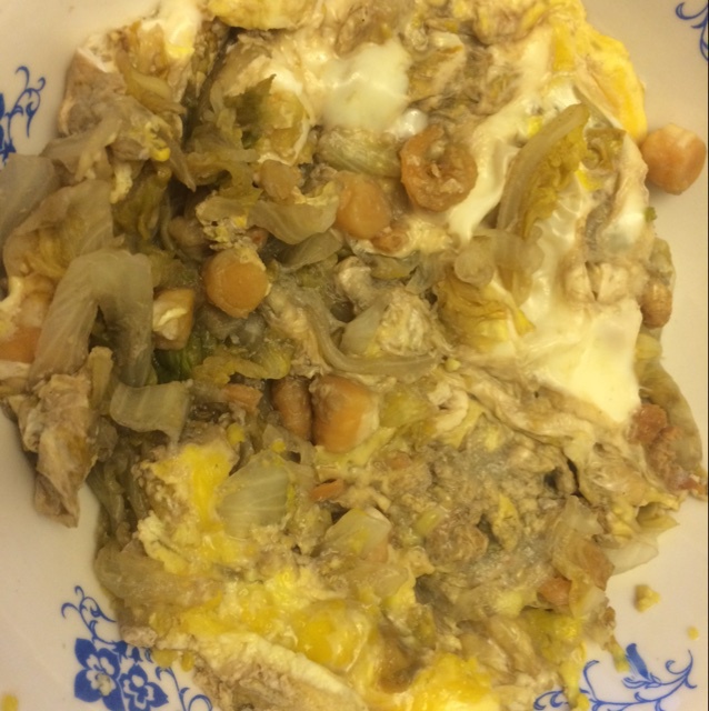 素赛螃蟹----干贝白菜滑蛋