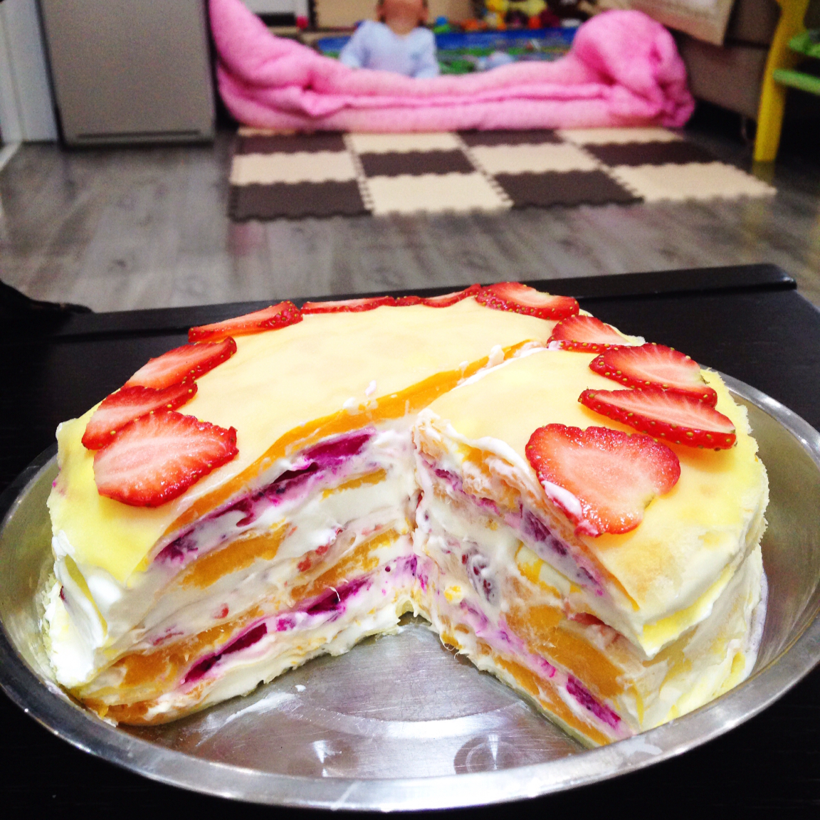 芒果千层蛋糕，100%成功告别煎皮无能