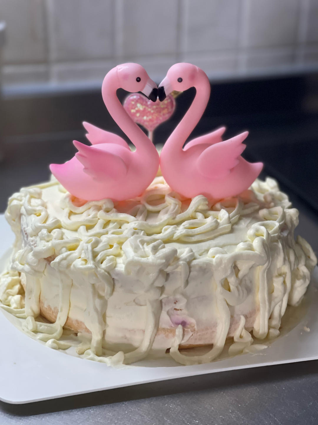 奶油草莓水果生日蛋糕（附戚风蛋糕 奶油打发教程）