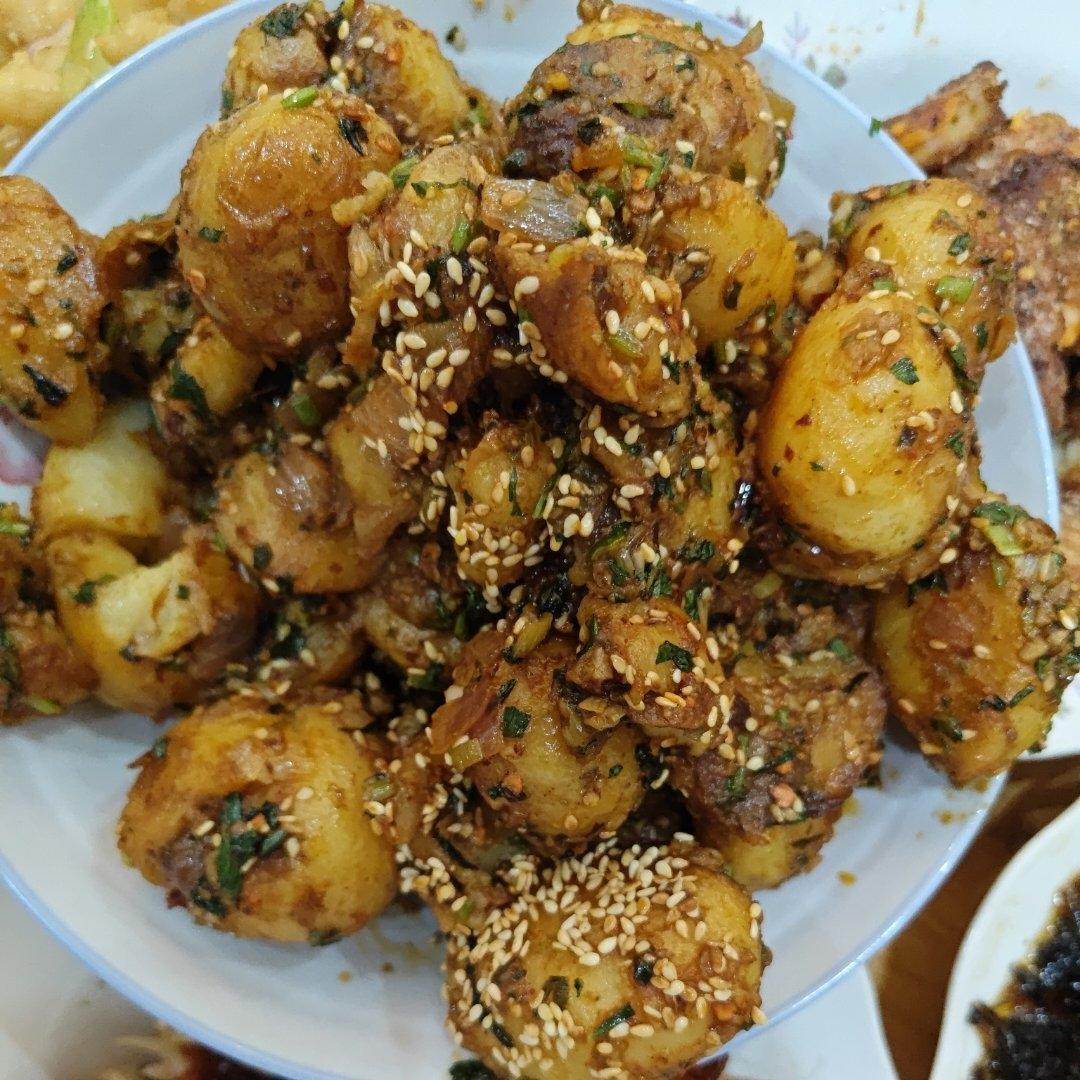 孜然香辣煎小土豆