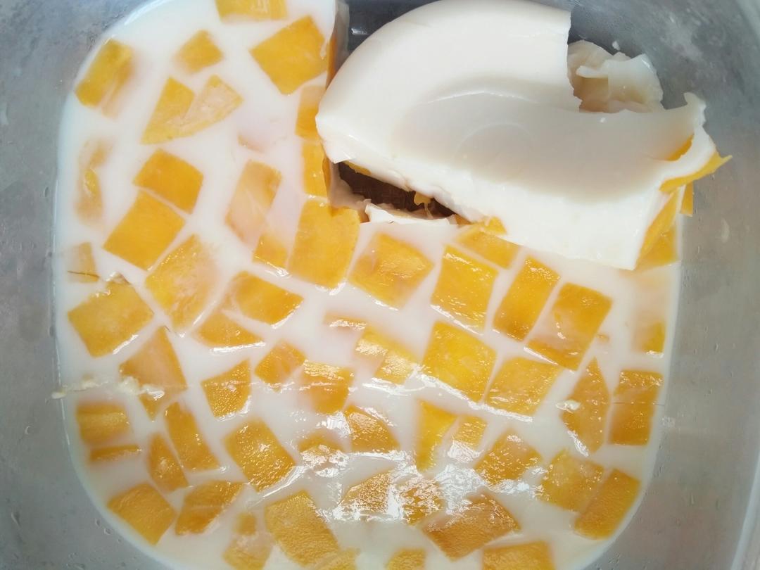 粒粒芒果椰汁冻糕