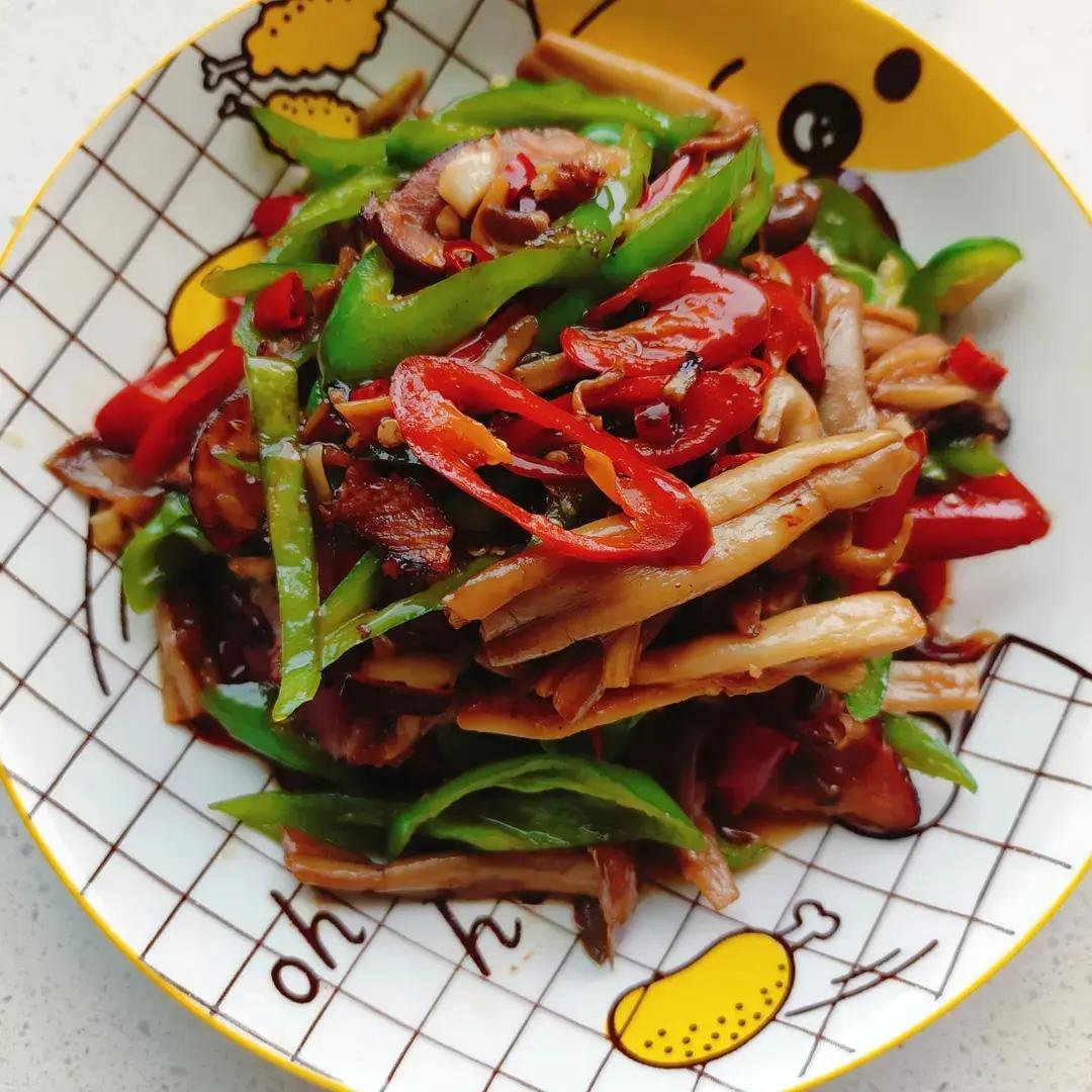 『快手下饭菜』鹿茸菇小炒肉｜简单好吃人人夸👍🏻
