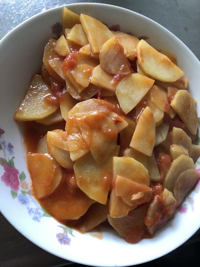 cherry菲儿做的西红柿炒土豆