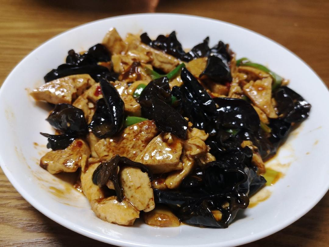 葱烧豆腐