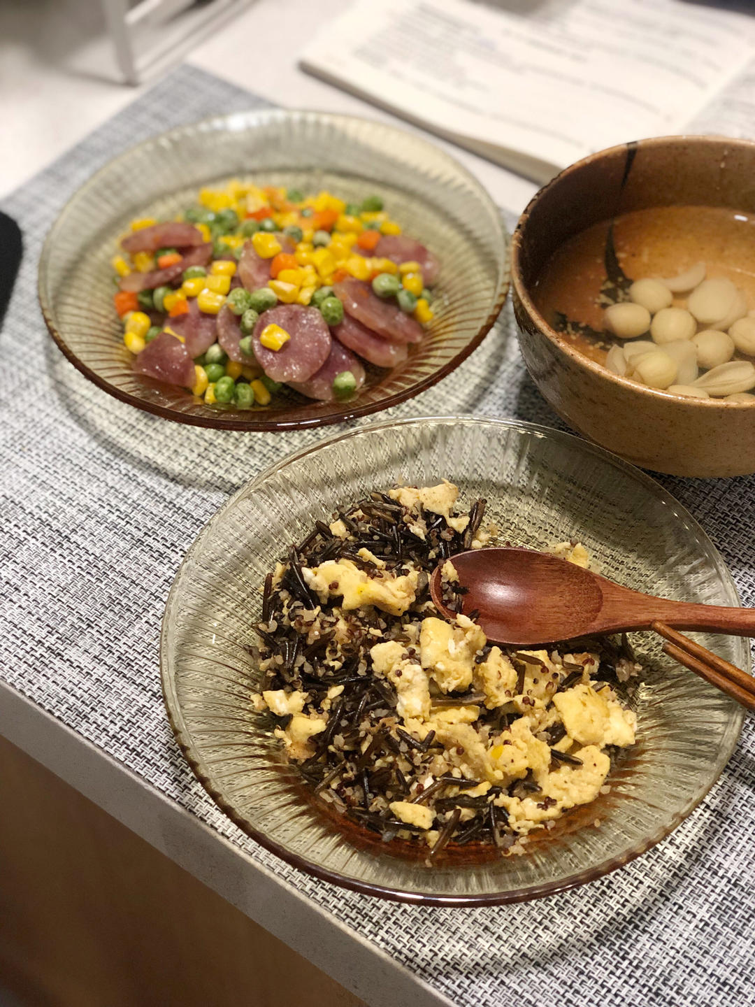 野米炒鸡蛋（美国黑米）