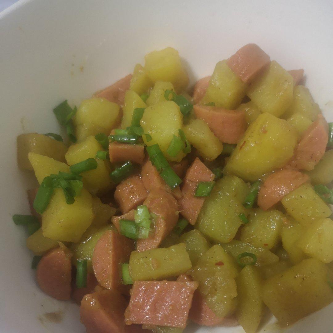 香辣过瘾的孜然土豆火腿，比路边摊还好吃