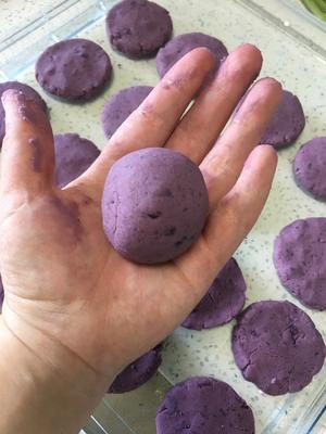 黑芝麻花生馅之紫薯红薯饼的做法 步骤7