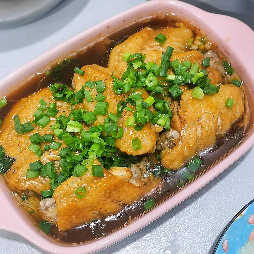 无水无油懒人蒸鸡腿