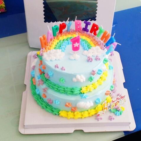 周岁双层生日蛋糕