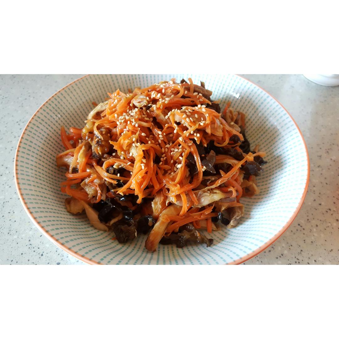 明媚80做的麻油鸡丝