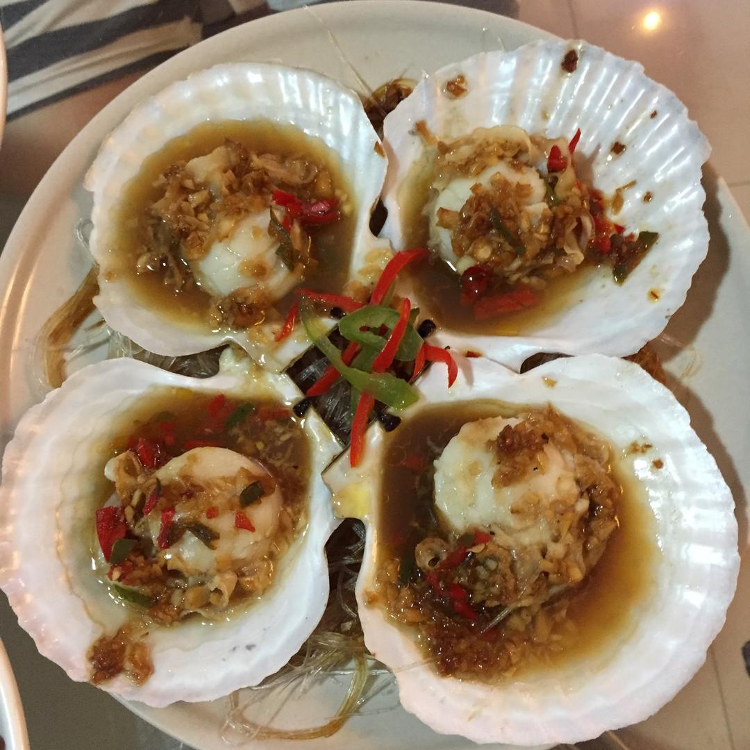 粉丝蒜茸蒸扇贝的做法