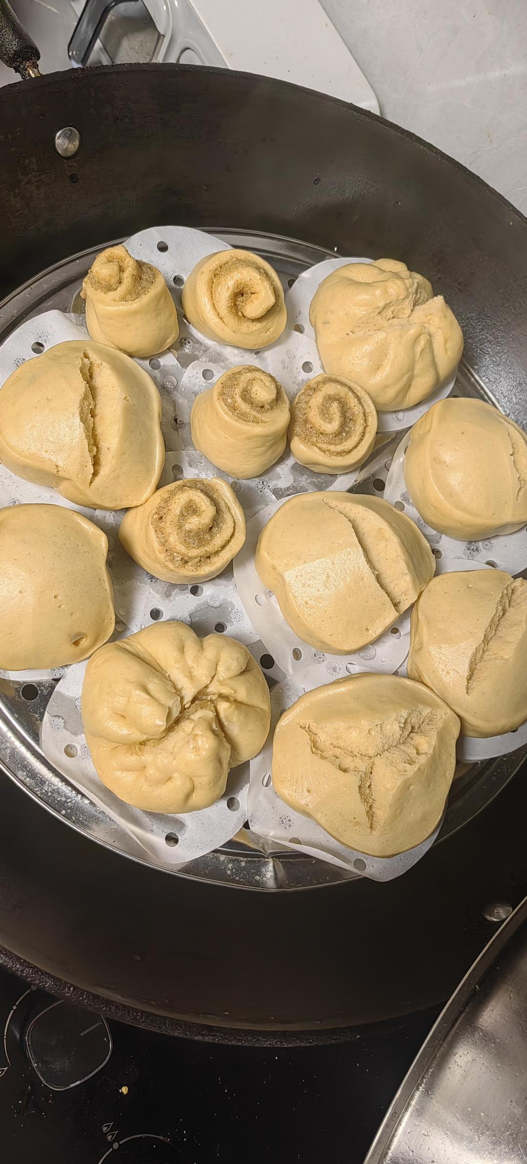 红糖自然开花馒头❗️按步骤来必定成功(ง•̀_•́)ง想偷懒不行哦