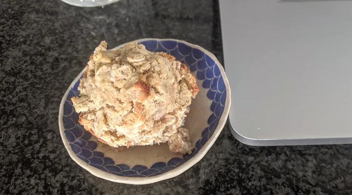 无糖海盐香蕉夹心花生酱燕麦快手马芬【健康主食】