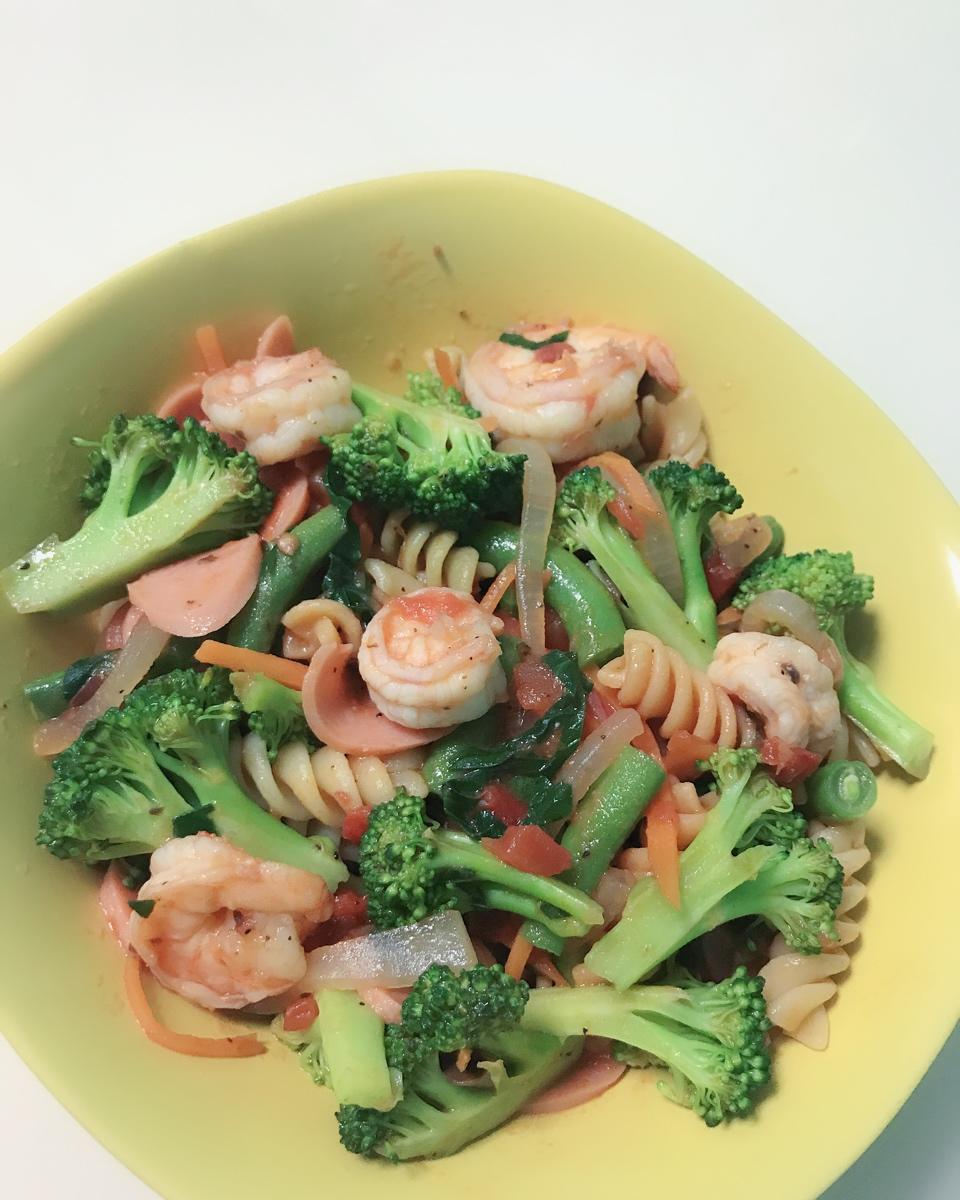 【山姆通心粉】虾仁时蔬炒意粉