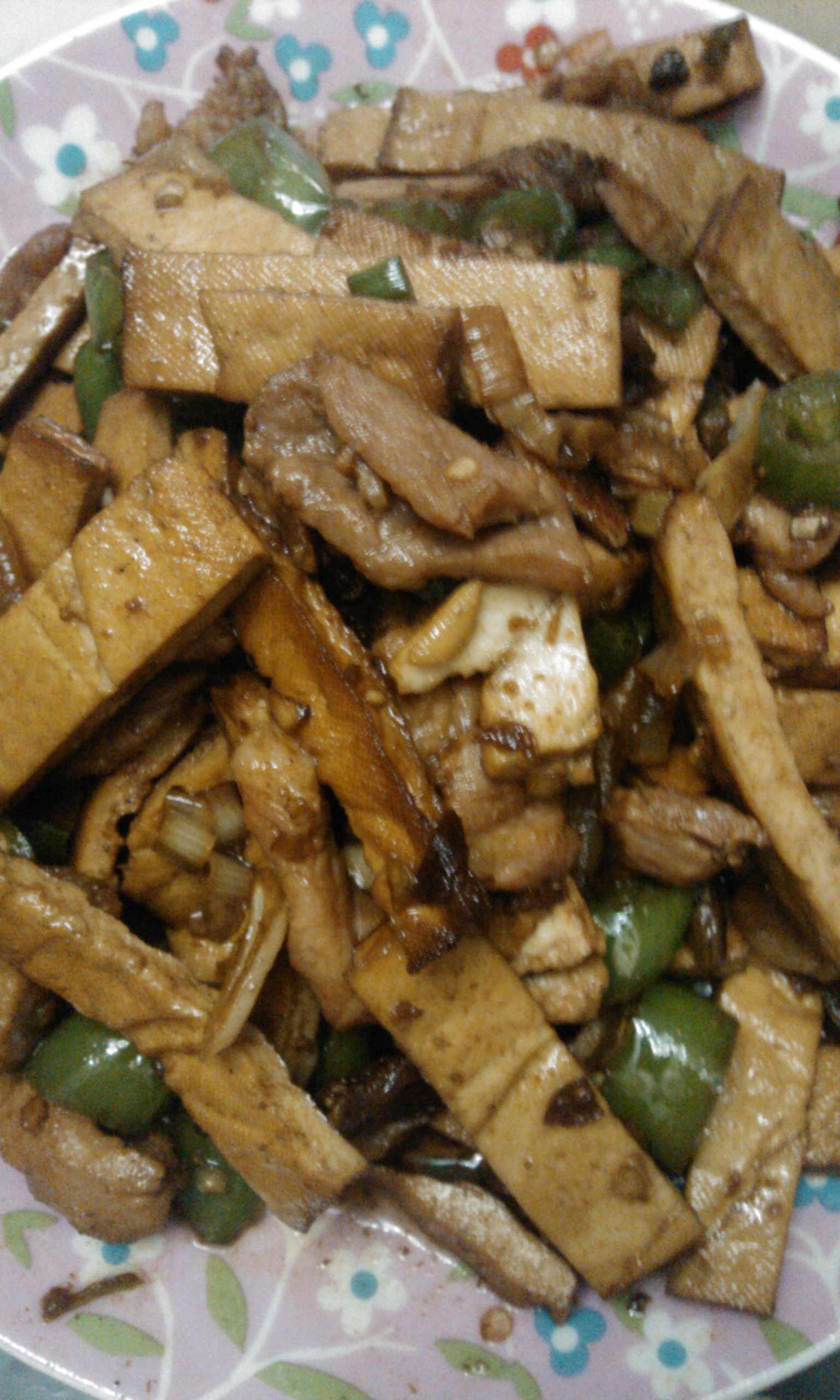 香干青椒炒肉丝