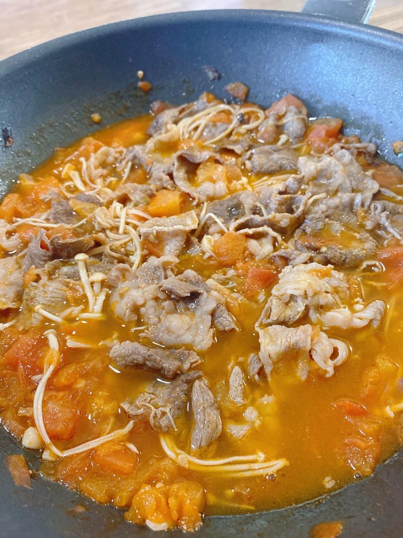 番茄肥牛金针菇