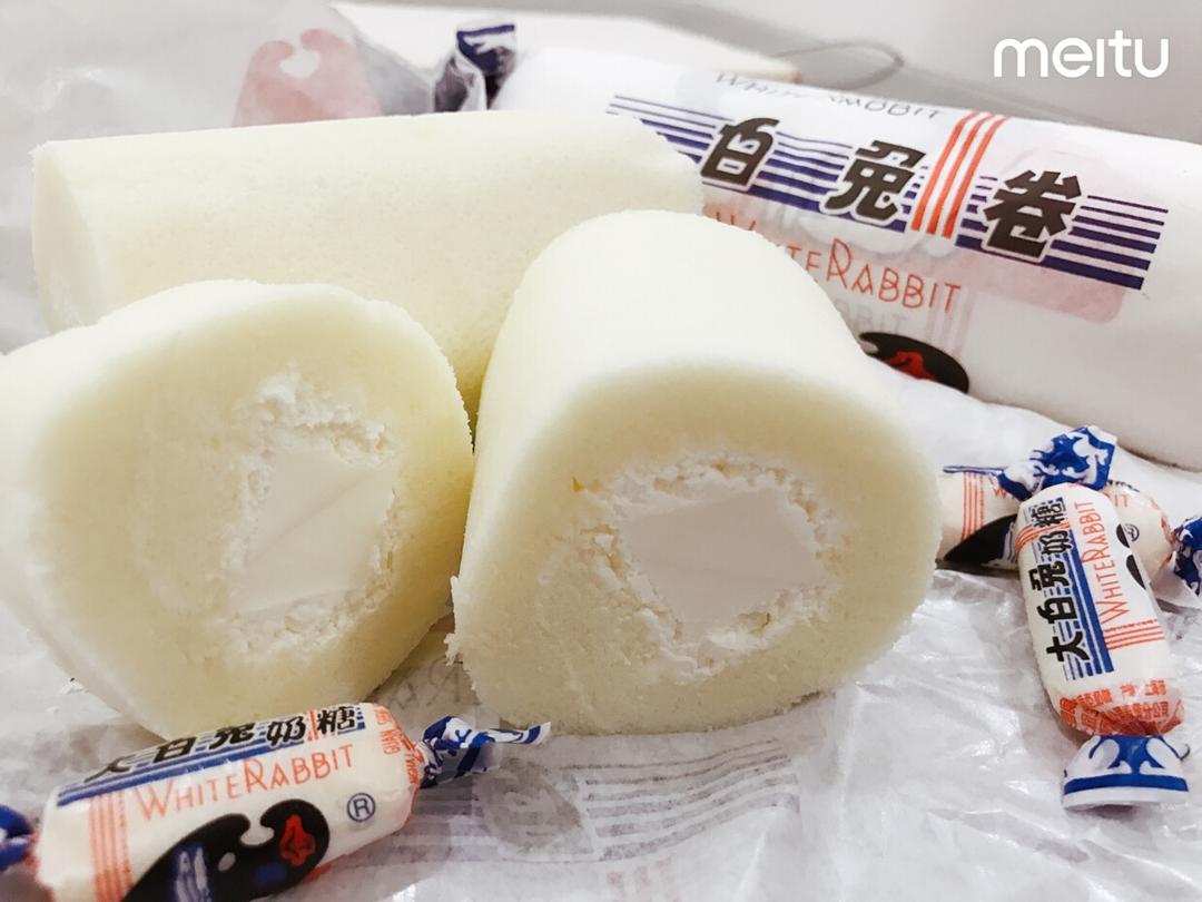 大白兔奶冻蛋糕卷 蛋白卷