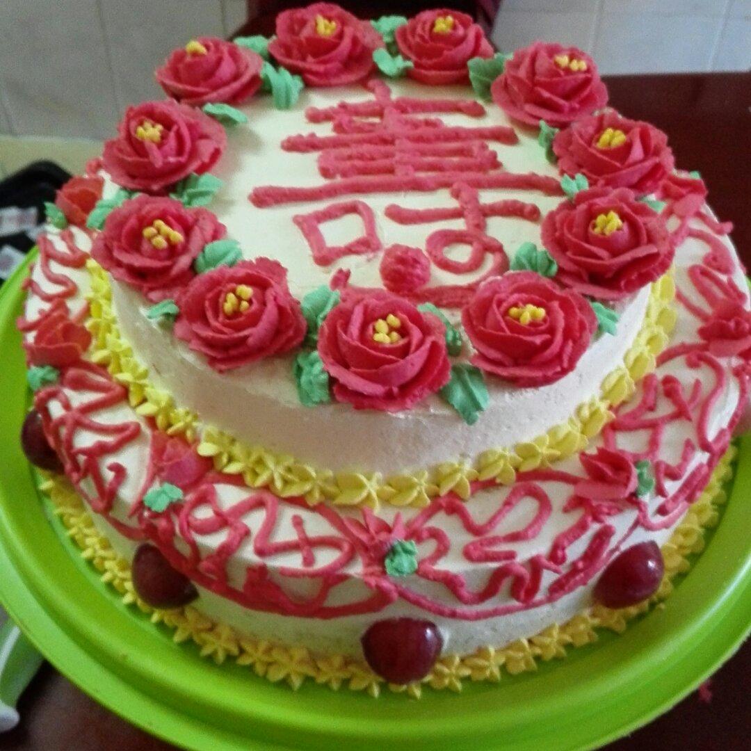喜庆的中国风贺寿蛋糕