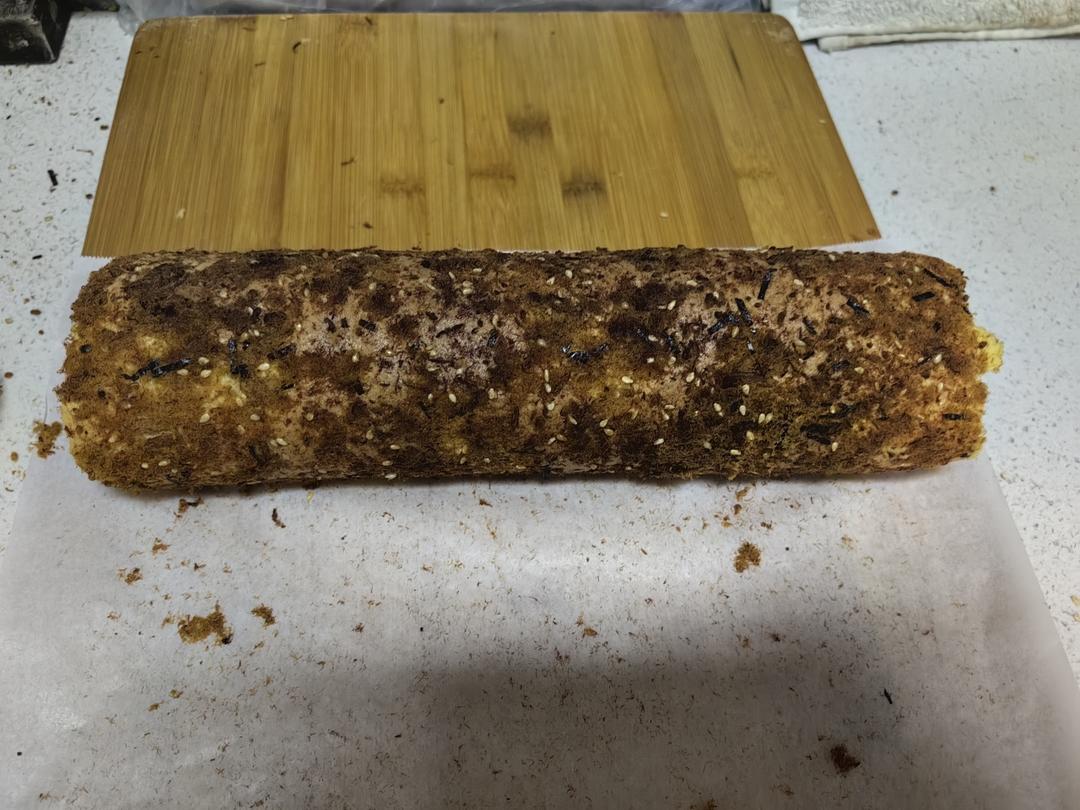 香葱海苔肉松芝麻蛋糕卷