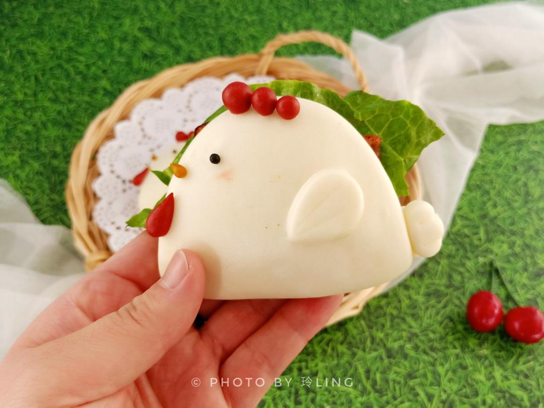 可爱小鸡馒头饼夹