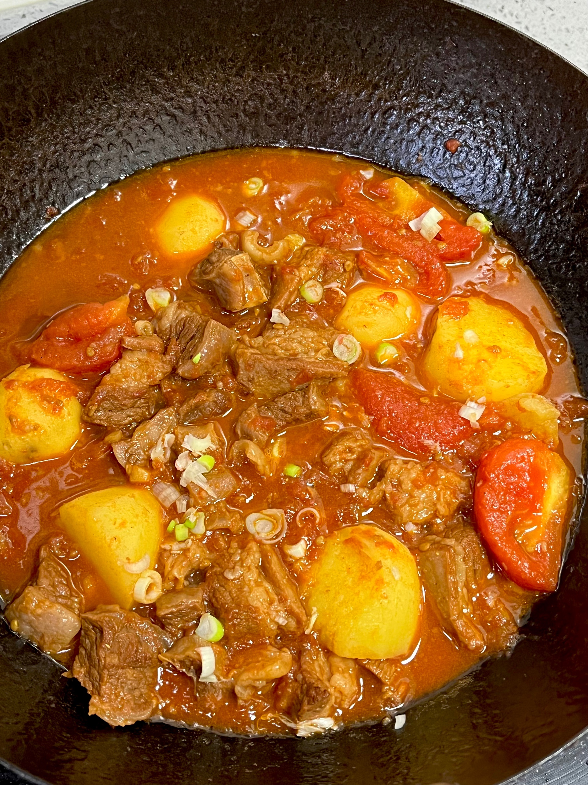 超浓土豆番茄炖牛腩的做法