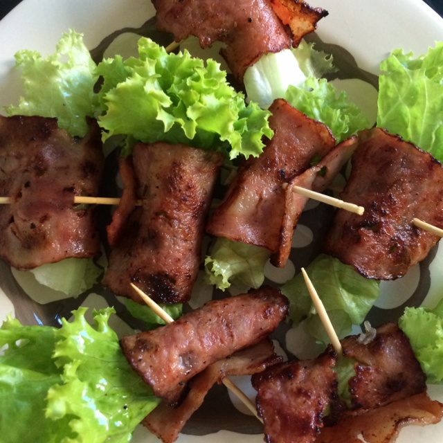 余佳锐_做的培根生菜卷