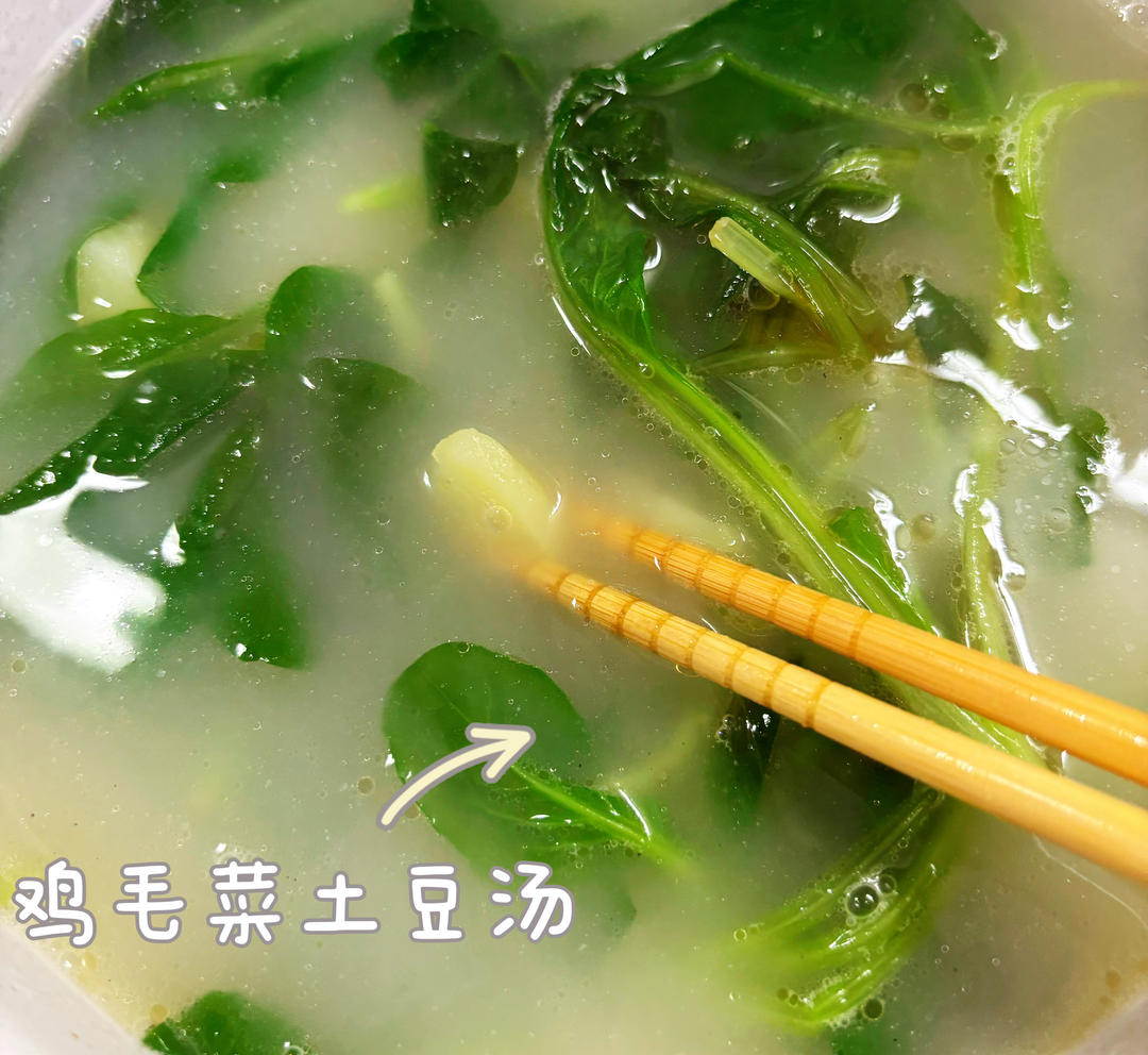 鸡毛菜土豆汤
