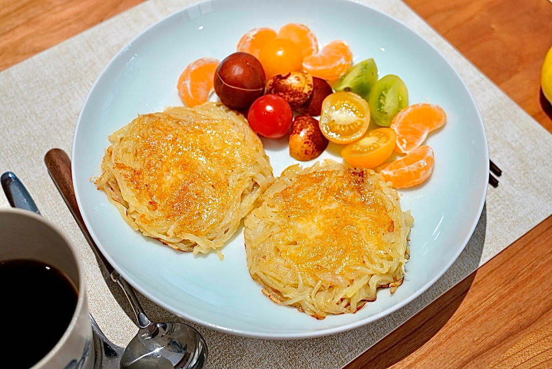 椒盐帕玛森奶酪土豆丝饼-低脂版芝士薯条😜