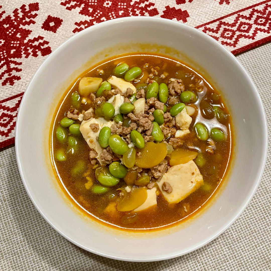毛豆肉末烧豆腐