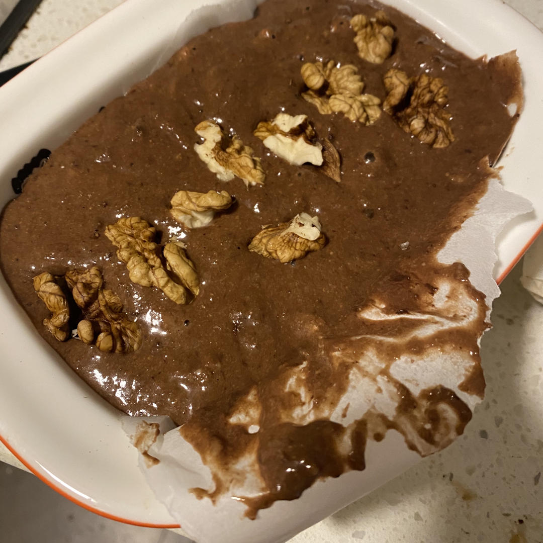 【无油无糖减脂超好吃】布朗尼蛋糕 Fudgy Brownie