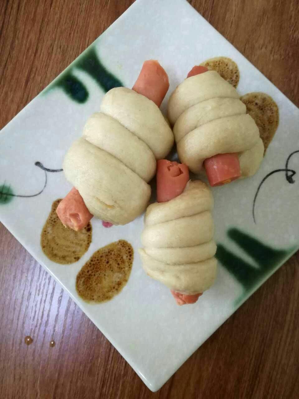 快手火腿卷～一次发酵