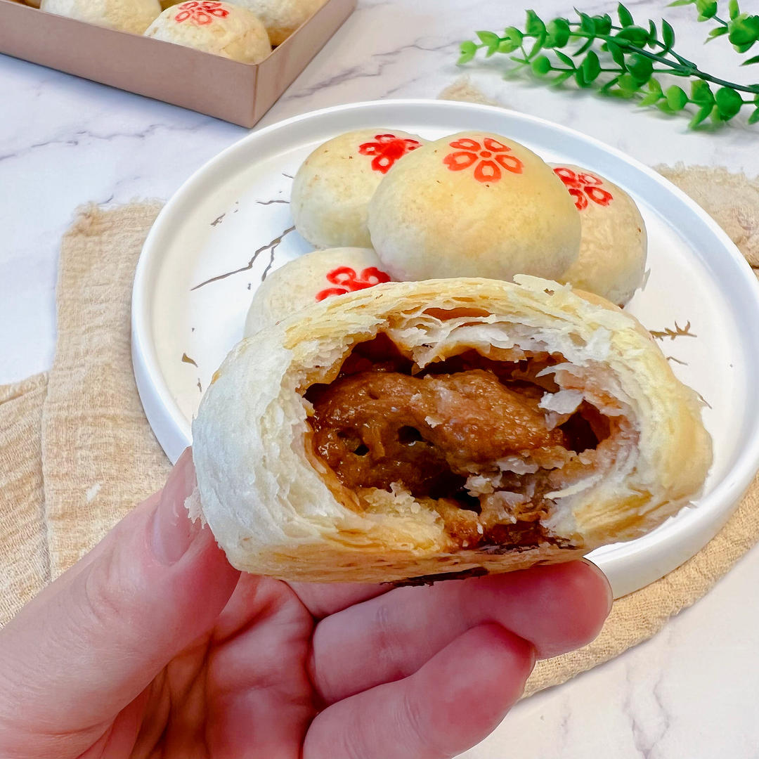 【鲜肉月饼】秋天的第一颗月饼，一口爆汁，酥香掉渣！