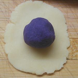 奶香紫薯酥的做法 步骤5