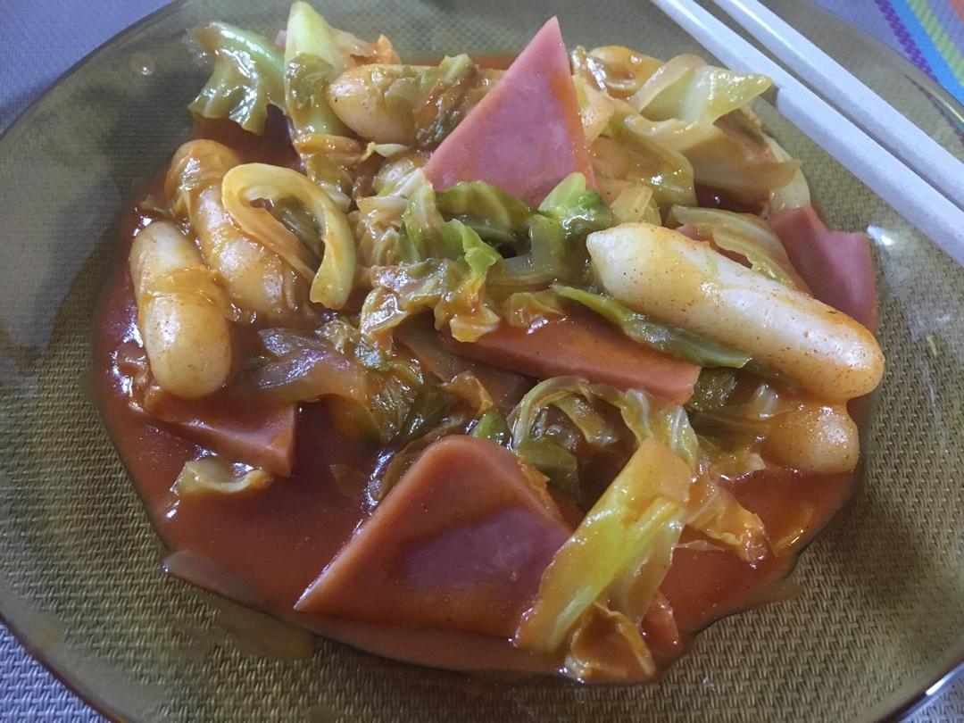 韩式辣炒年糕（or网红芝士套路之芝心年糕）