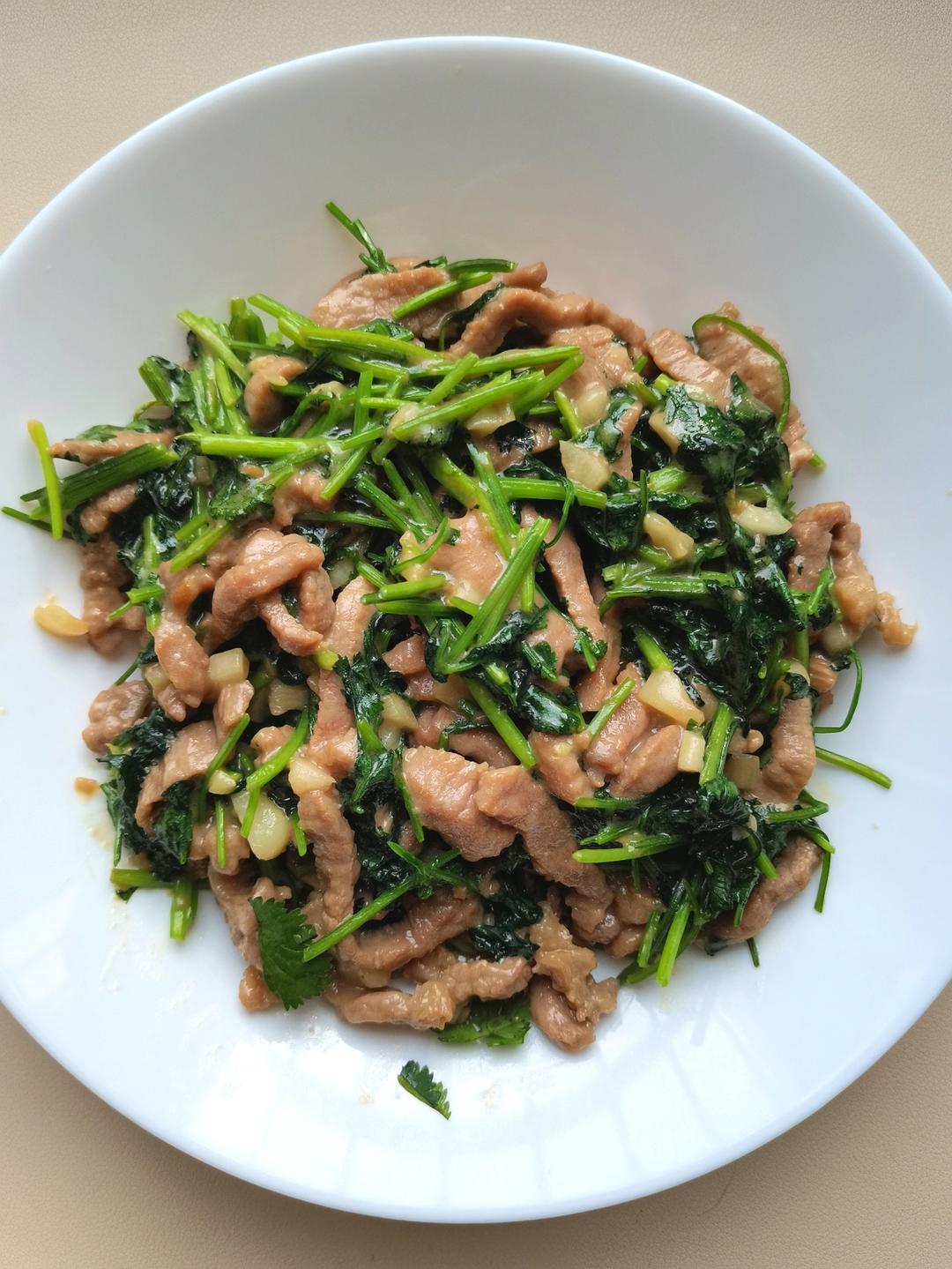 香菜牛肉丝（下饭神器）