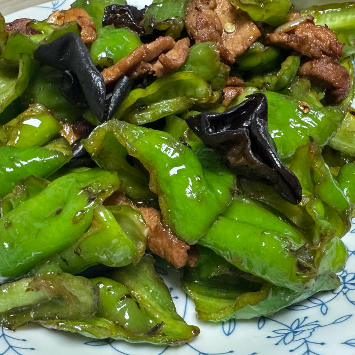火遍湖南费大厨辣椒炒肉超下饭青椒木耳炒肉