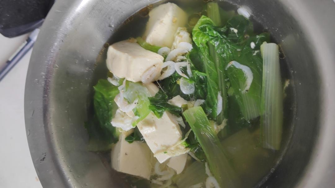 小白菜海米炖豆腐