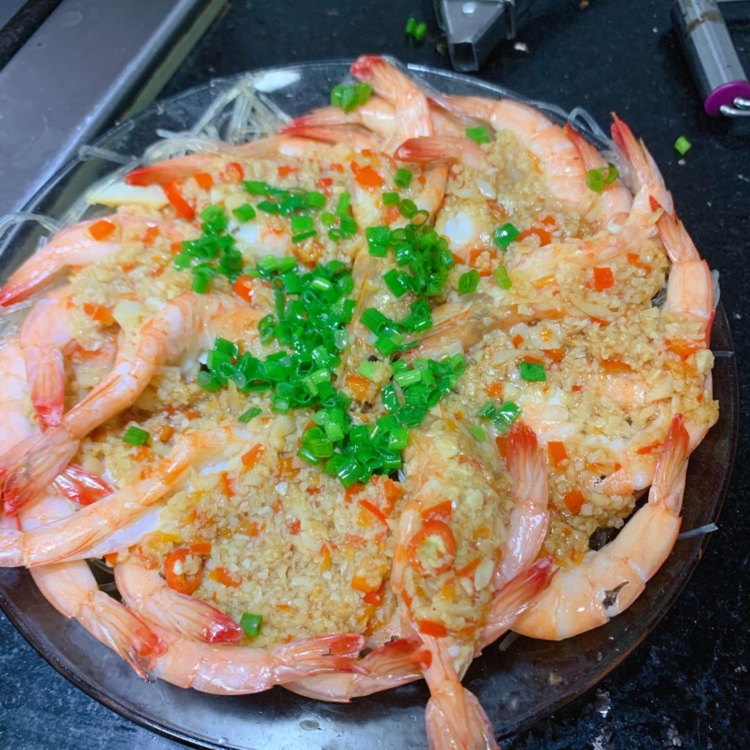 王叶青iv做的【蒜蓉粉丝蒸虾】