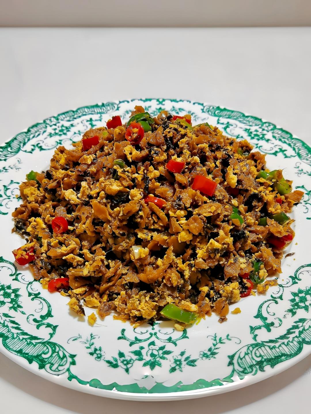 外婆菜炒蛋的做法