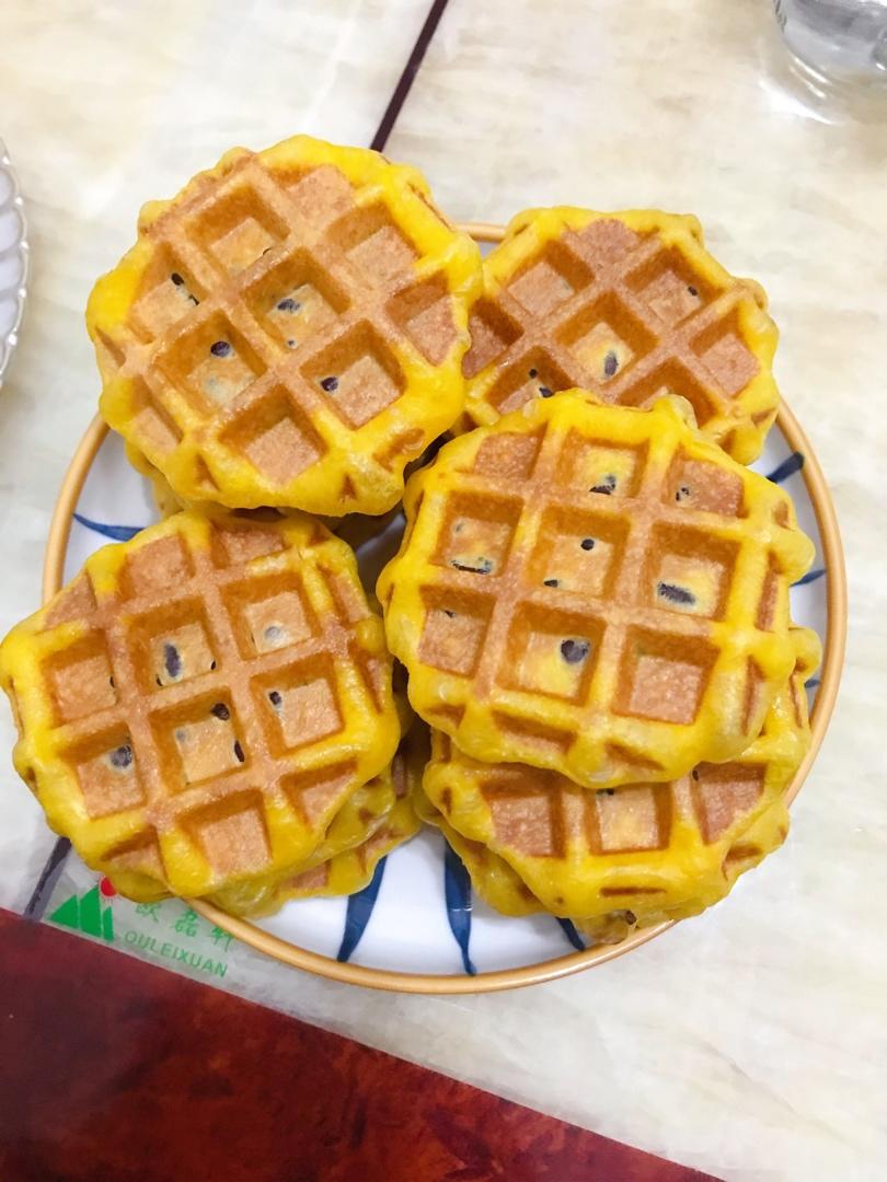 南瓜蜜豆华夫饼