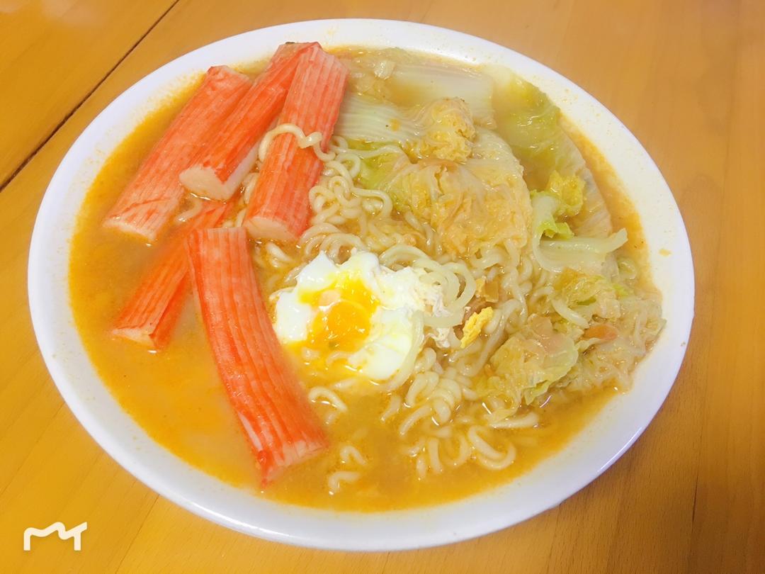 牛奶辛拉面（汤头浓郁，非常好吃）