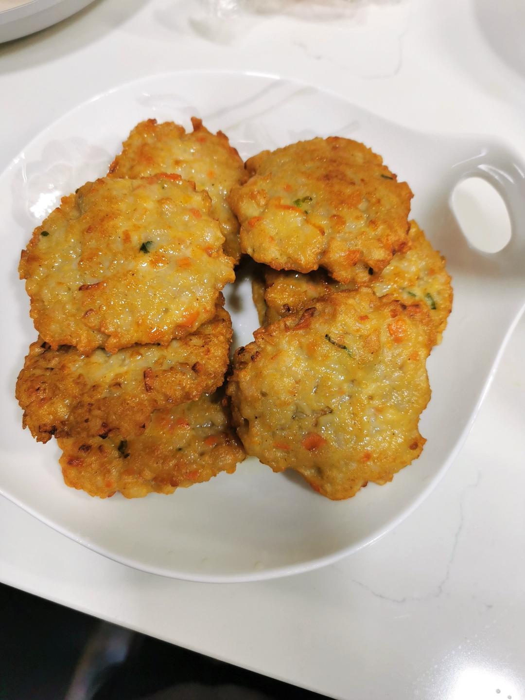 五彩鸡肉藕饼