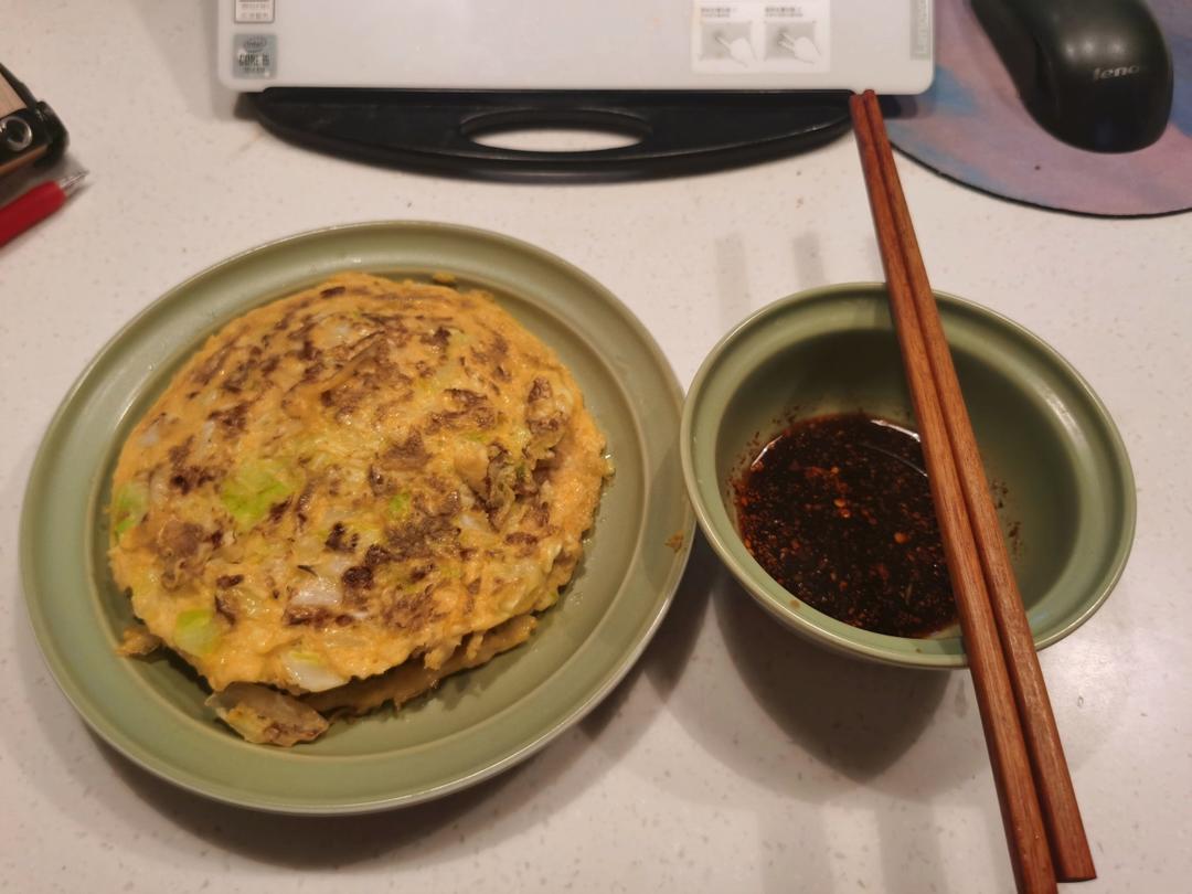 🔥一人食｜低卡减脂包菜鸡蛋饼（减肥党必学❗️）