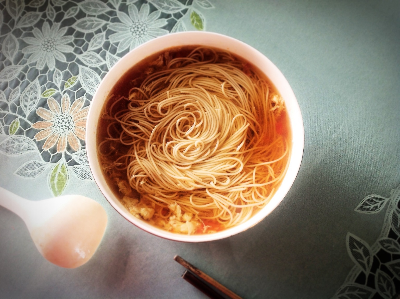 小葱麻油酱油面